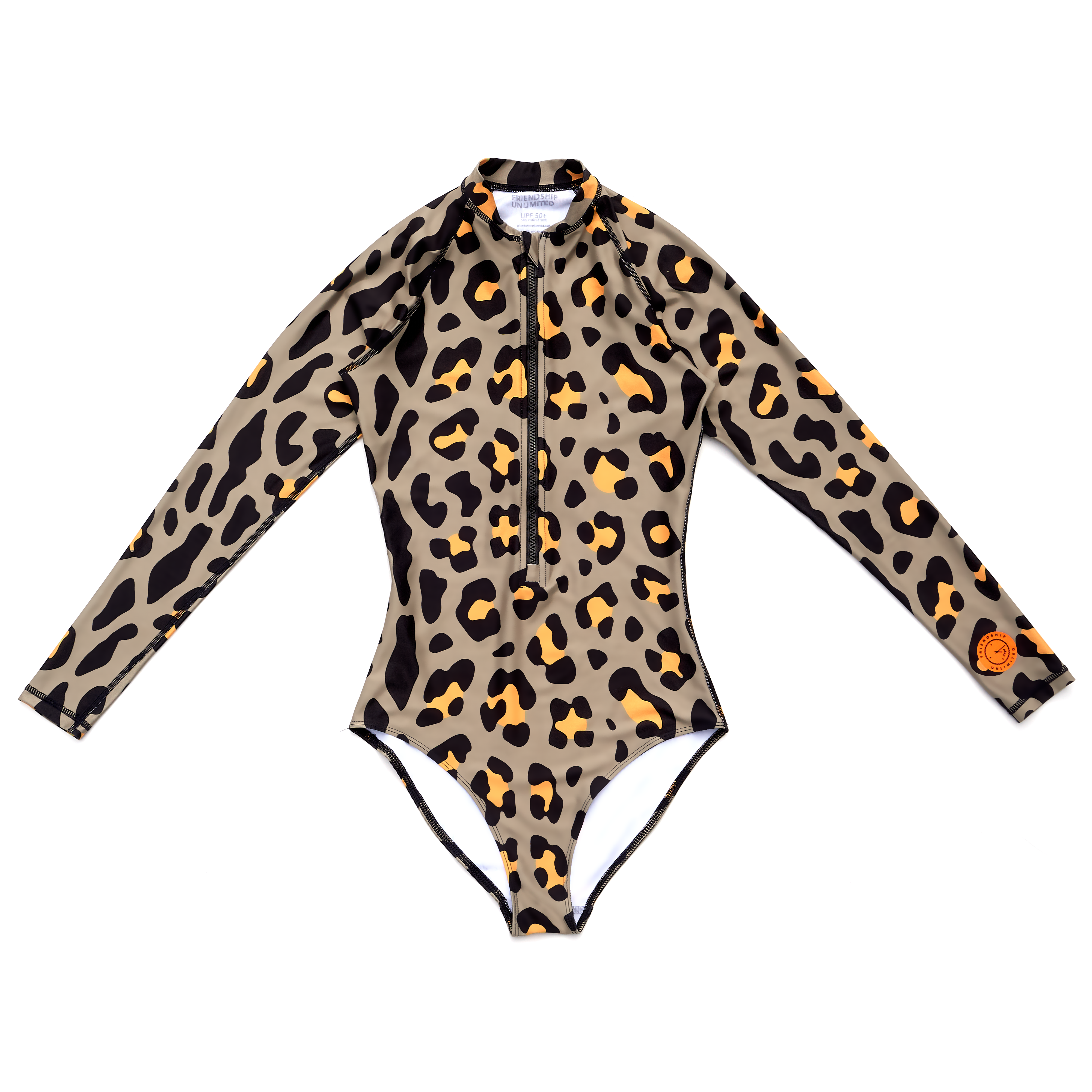Tropical Floral Flowers Leaves Leopard Skin Animal Print Swimsuit Bodysuit  -  Canada